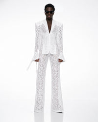 Lace Crossover Blazer