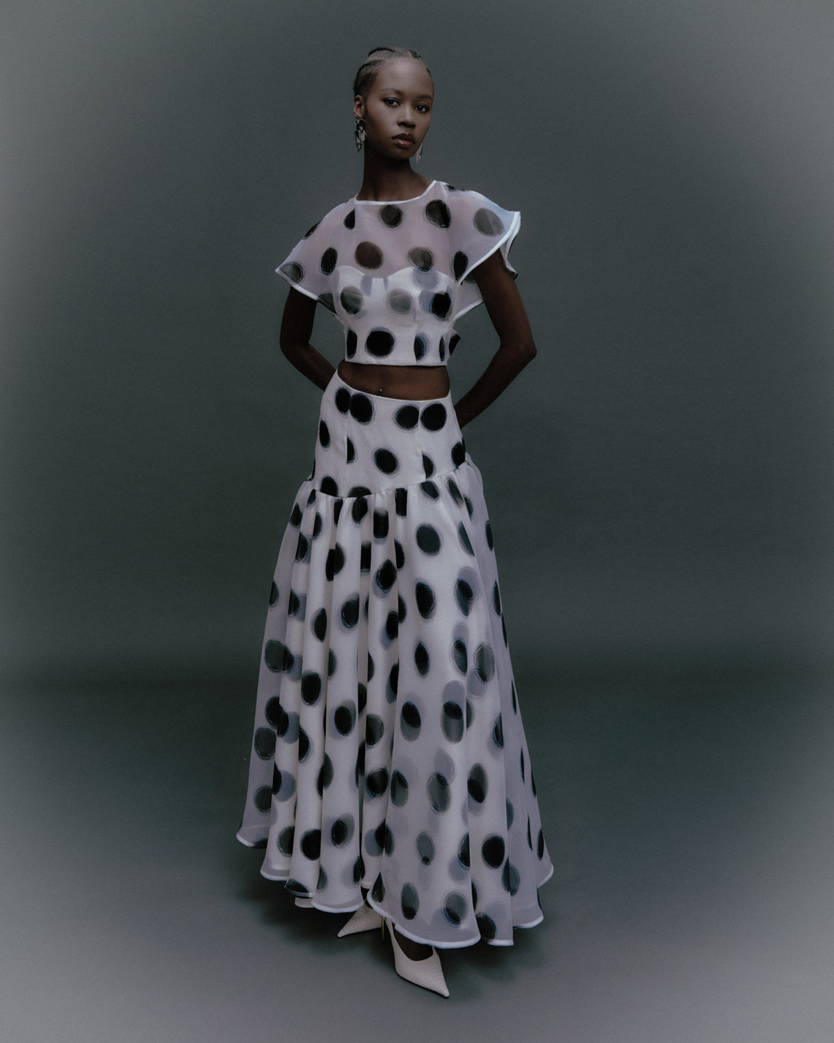 Voided Heart Maxi Skirt