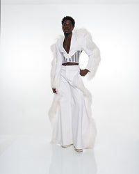 Feathered Crossover Jacket