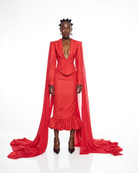Sculpted Ruffle Skirt