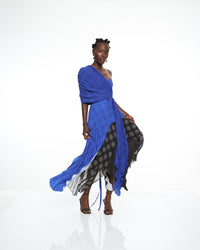 Midnight Draped One Shoulder Top