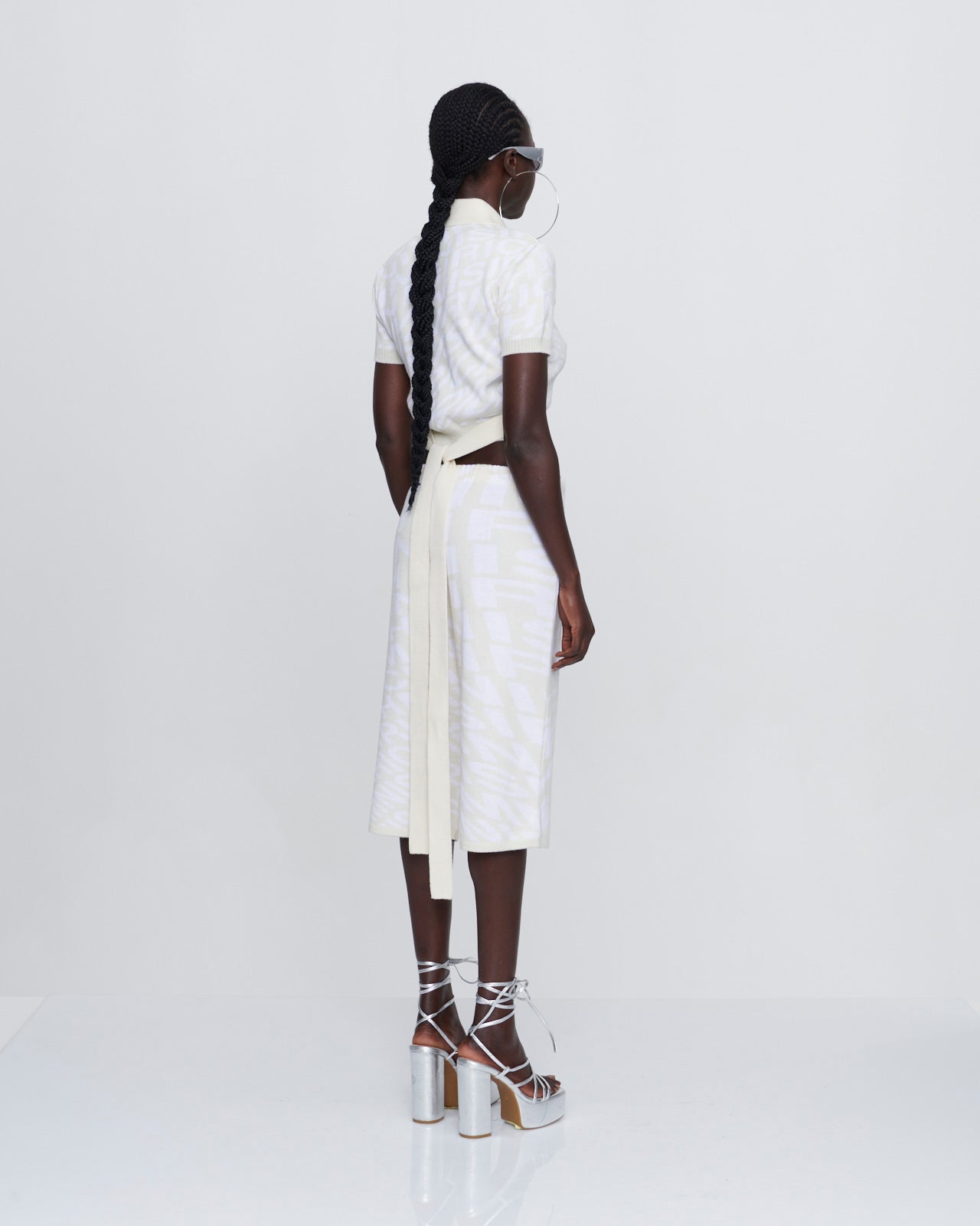 Angel Swirl Cropped Polo Shirt