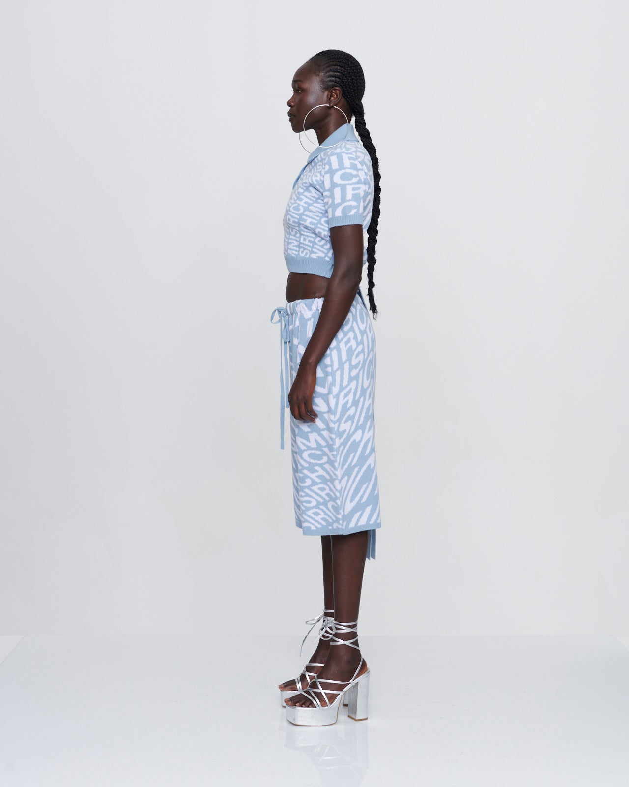 Bubblegum Swirl Cropped Polo Shirt