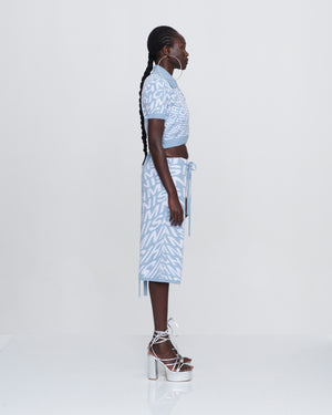 Bubblegum Swirl Cropped Polo Shirt
