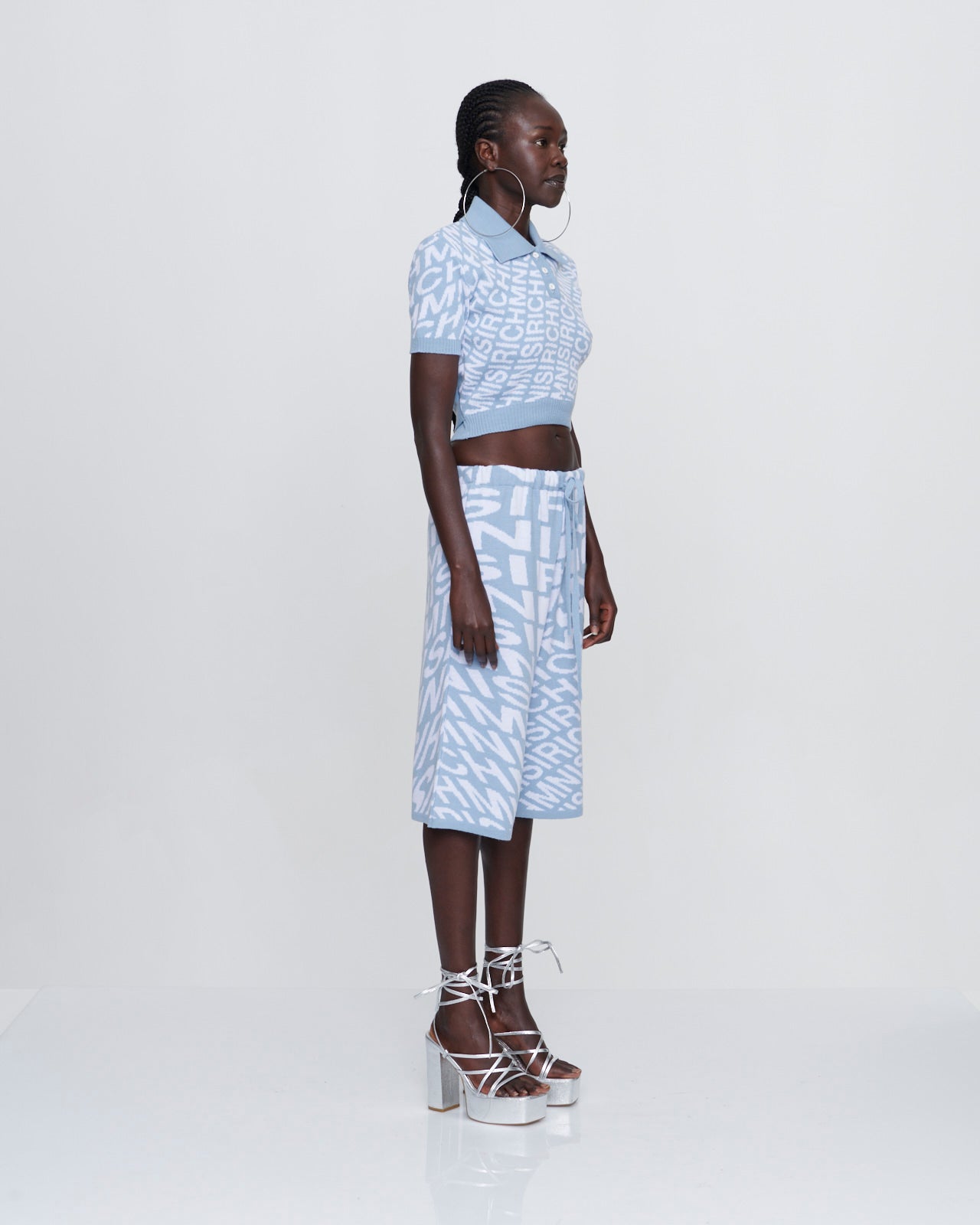 Bubblegum Swirl Cropped Polo Shirt